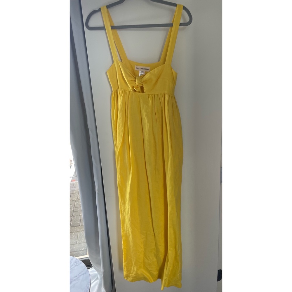 Summery Yellow 100% Linen Mara Hoffman Dress